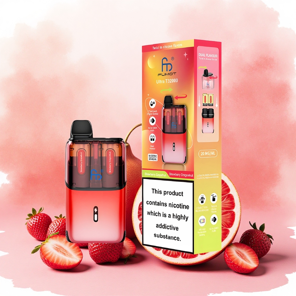 Fumot Ultra T32000 Vape Descartável Morango Toranja - Morango Pitaya atacado brasileiro