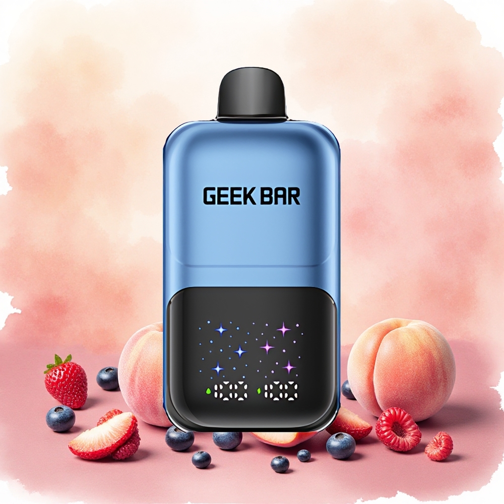 GEEK BAR 2GO 20ml 50000 Puffs Dois Series Vape Descartável Pen Pêssego  Frutas Vermelhas atacado brasileiro