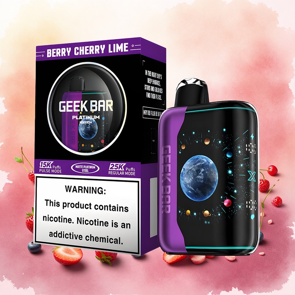 GEEK BAR Platinum Edition 25000 Vape Descartável Amora Cereja Lima atacado brasileiro