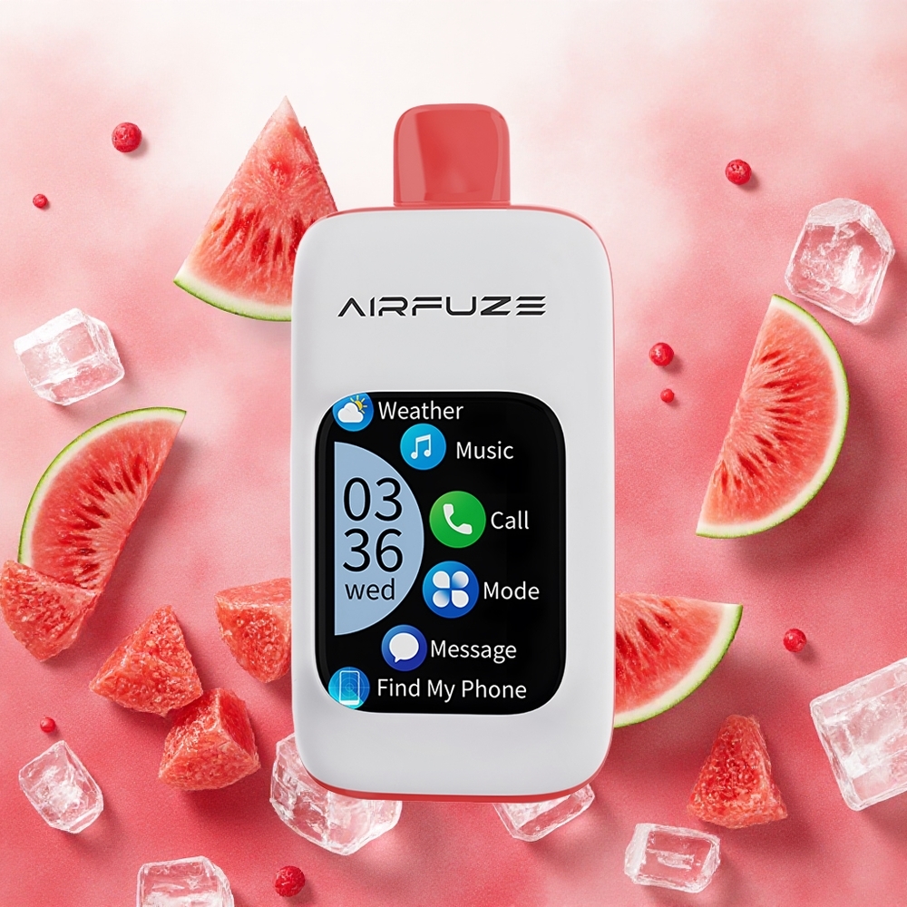 AirFuze Smart 30000 Puffs Vape Descartável Melancia Gelo com Tela TFT 2.01" e Tipo-C atacado brasileiro