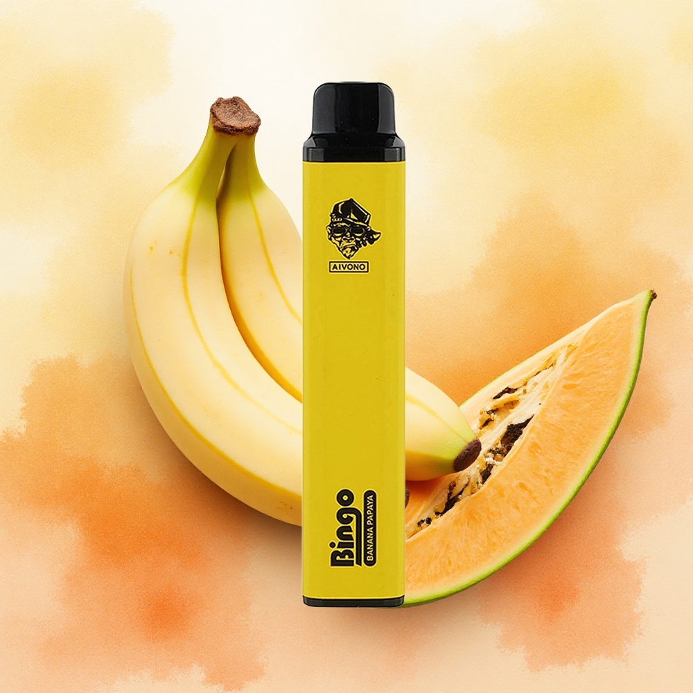 Aivono Aim Bingo 4000 Puffs Descartável Banana Mamão 10mL 1000mAh atacado brasileiro