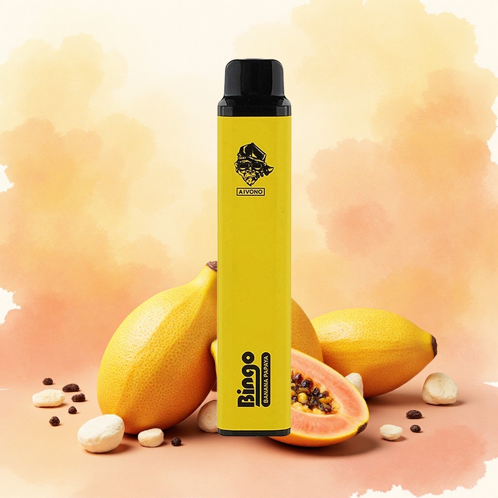 Aivono Aim Bingo 4000 Puffs Vape Descartável Banana Mamão atacado brasileiro