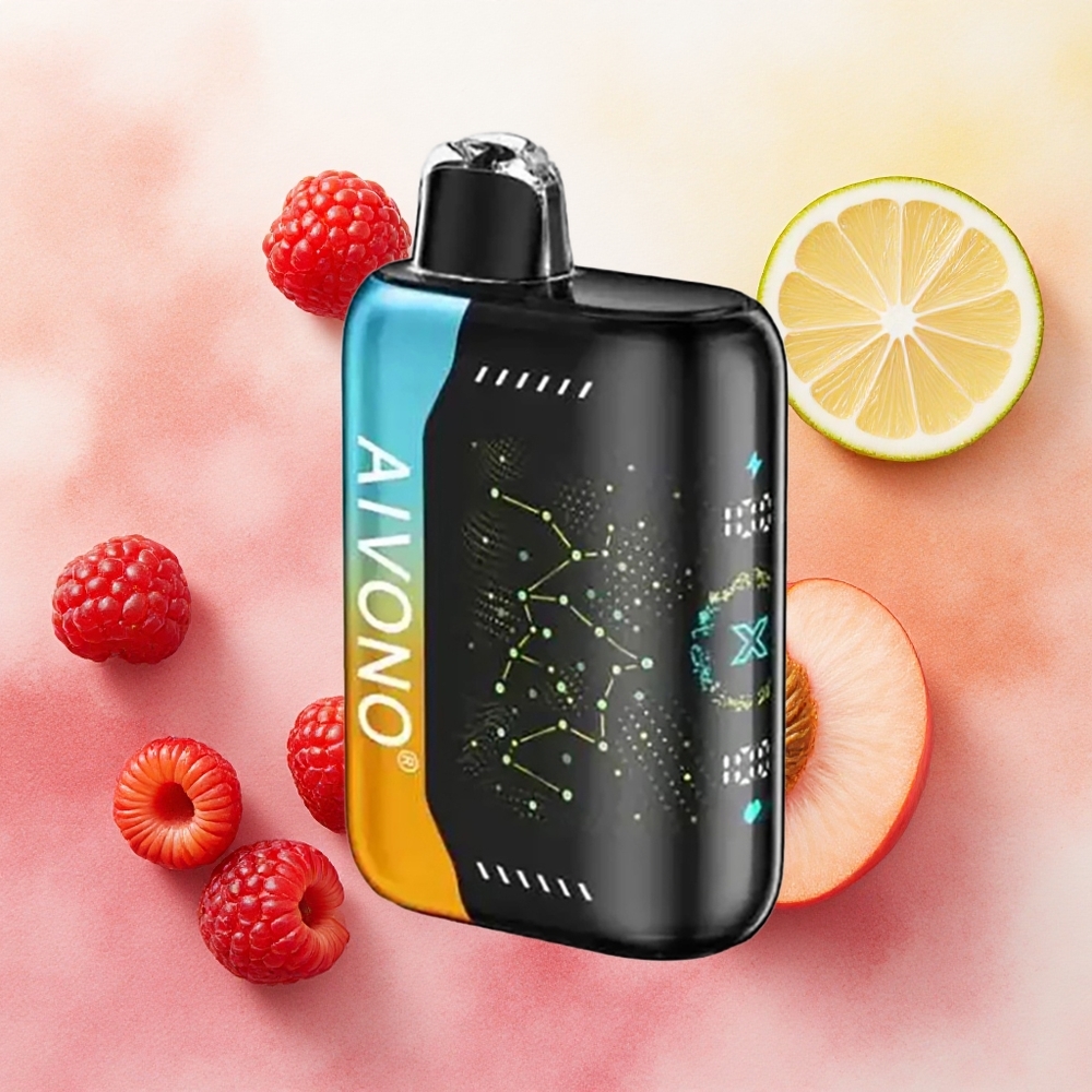 Aivono AIM BOOM 25000 Puffs Vape Descarga Única Framboesa Pêssego Lima 28ml Tipo-C atacado brasileiro