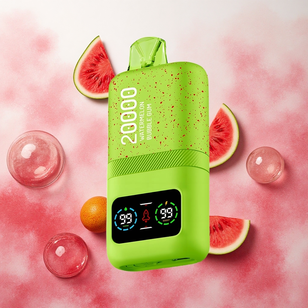 Aivono Aim Magic 20000 Puffs Recarregável USB-C e 26ml de Líquido Sabor Melancia Chiclete - Atacado Brasileiro