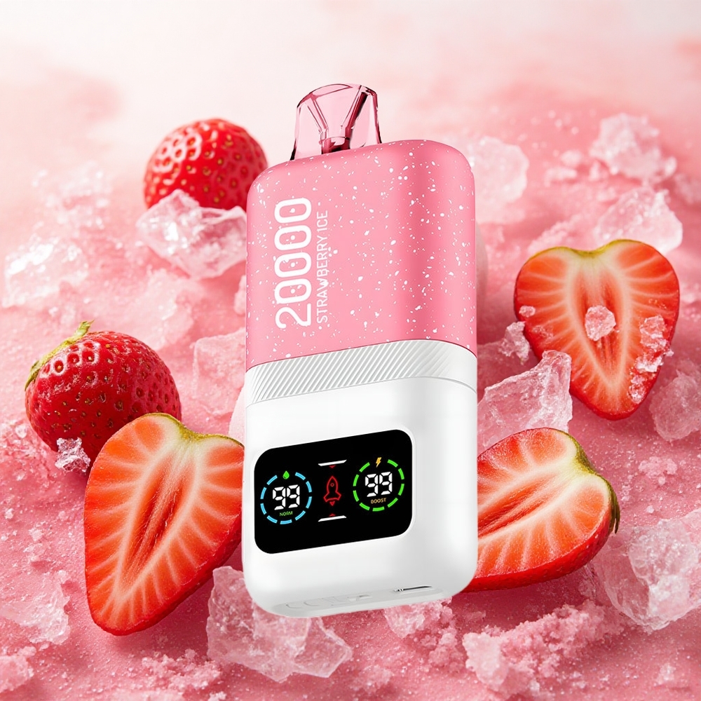 Aivono Aim Magic 20000 Puffs Vape Descartável Morango Gelo com 26ml de E-líquido e Bateria Recarregável 600mAh - Atacado Brasileiro