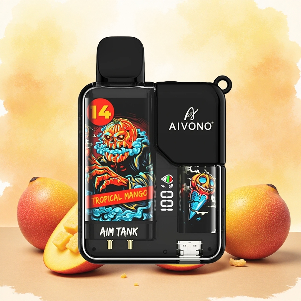 Aivono Aim Tank 9500 Puffs Vape Descartável Manga Tropical atacado brasileiro