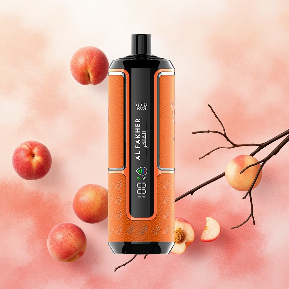 Al Fakher Crown Bar 15K Hypermax Descartável Pêssego Gelo 22ml 15.000 Puffs atacado brasileiro