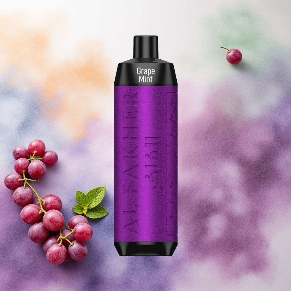 Al Fakher Crown Bar 8000 Cristal Descartável Uva Hortelã 18ml 8000 Puffs atacado brasileiro