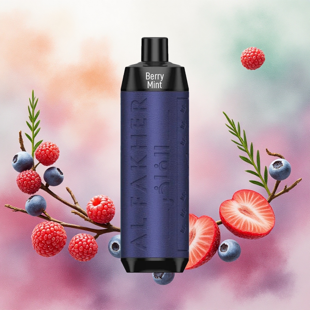 Al Fakher Crown Bar 8000 Crystal Vape Descartável Fruta Silvestre Menta com 18ml de Líquido e 8000 Puffs - Atacado Brasileiro