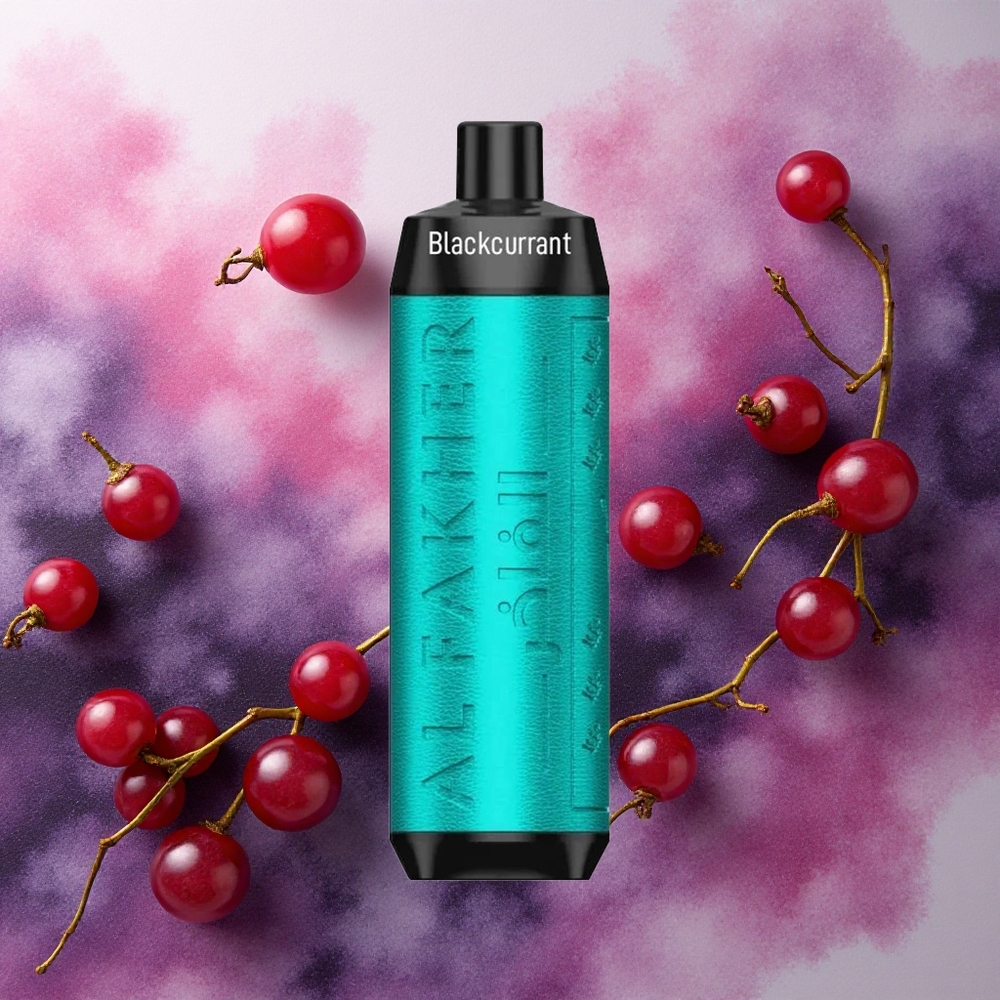 Al Fakher Crown Bar 8000 Crystal Vape Descartável Groselha Negra Gelo atacado brasileiro com 18ml e 8000 tragadas