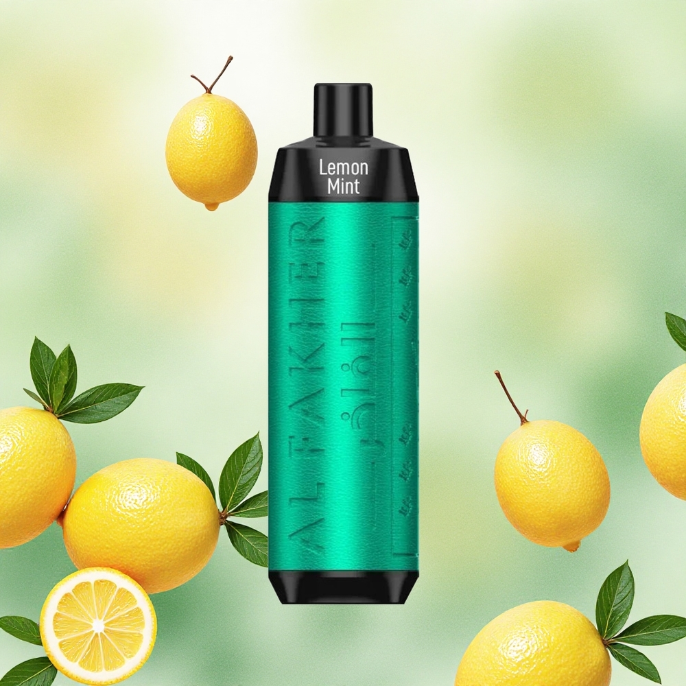 Al Fakher Crown Bar 8000 Crystal Vape Descartável Limão Hortelã com 18ml e 8000 Puffs - Atacado Brasileiro