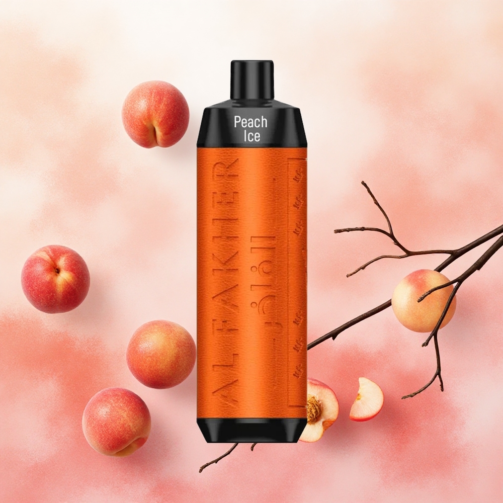 Al Fakher Crown Bar 8000 Crystal Vape Descartável Pêssego Gelo com 18ml de Líquido e Atacado Brasileiro