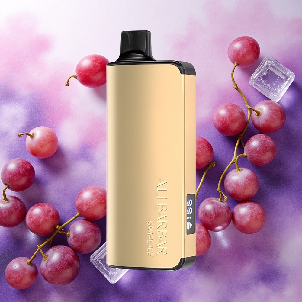 Alibarbar Ingot 9000 Puffs Vape Descarga Única Gelo Uva 22ml 2350mAh atacado brasileiro