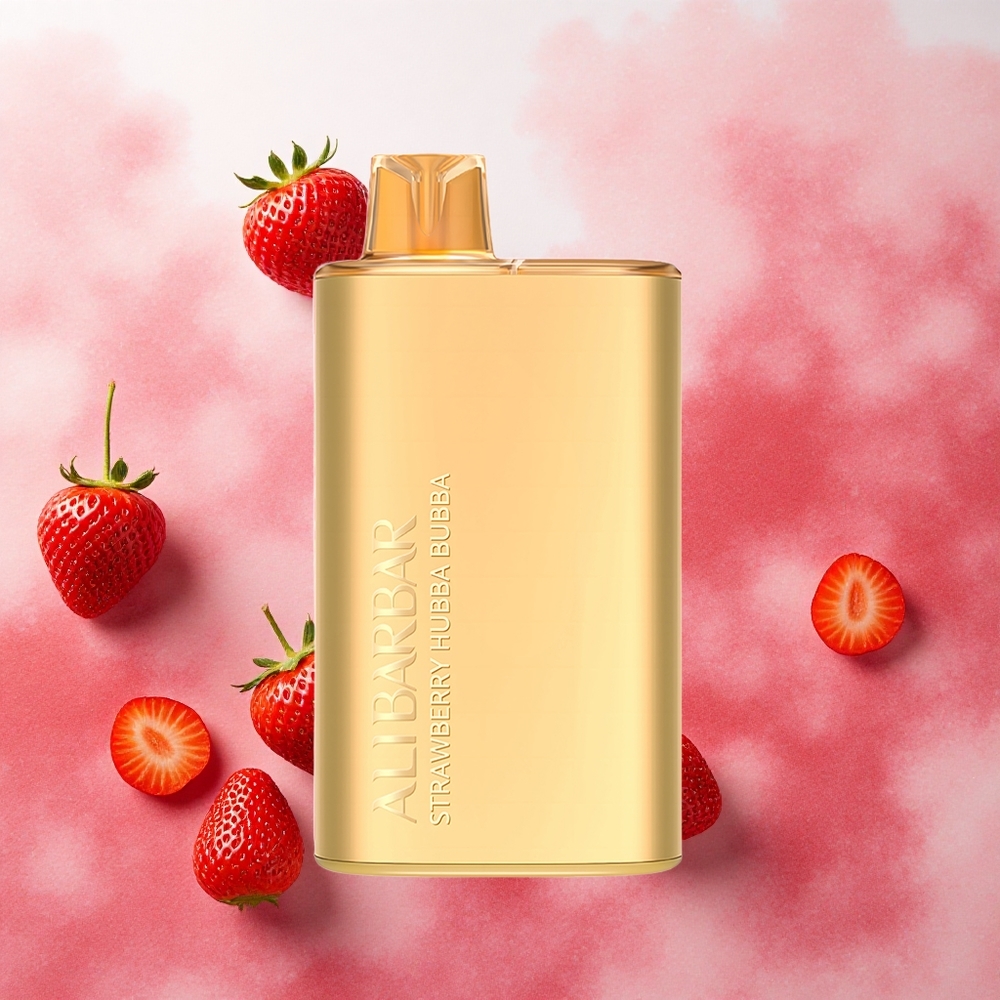 Alibarbar Rich 8000 Puffs Vape Descartável Morango Hubba Bubba 20ml 8000 Puffs atacado brasileiro