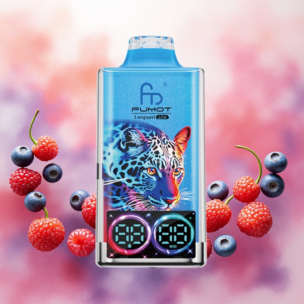 Fumot Leopard 40K Puffs Vape Descarga Dual Mesh 0% 2% 3% 5% Nicotina Frutas Silvestres atacado brasileiro