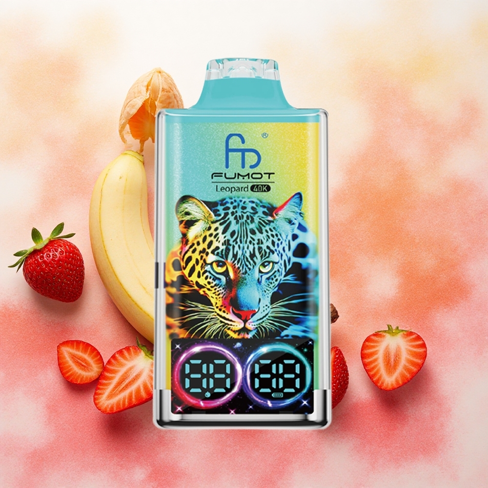 Fumot Leopard 40K Puffs Vape Descartável Morango Banana Dual Mesh 0% 2% 3% 5% Nicotina atacado brasileiro