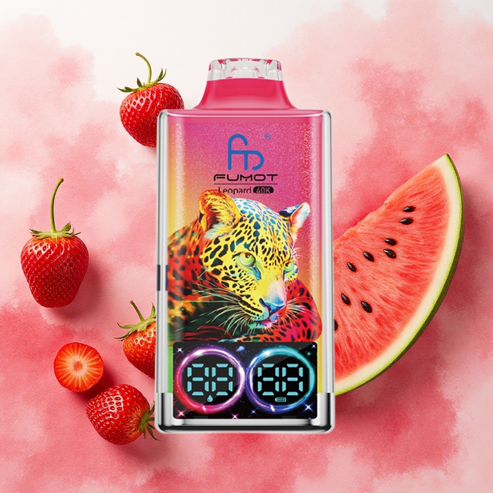 Fumot Leopard 40K Puffs Vape Descartável Morango Melancia Dual Mesh 0% 2% 3% 5% Nicotina atacado brasileiro