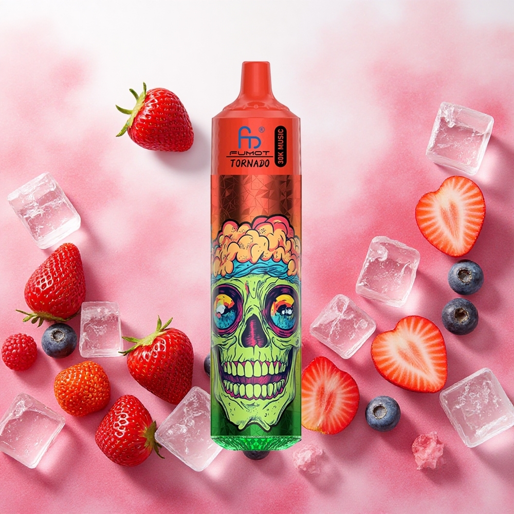 Fumot RandM Tornado 30000 Puffs 30mL 2% 5% Nicotina Nicotina Sabor Morango Berry Gelo atacado brasileiro