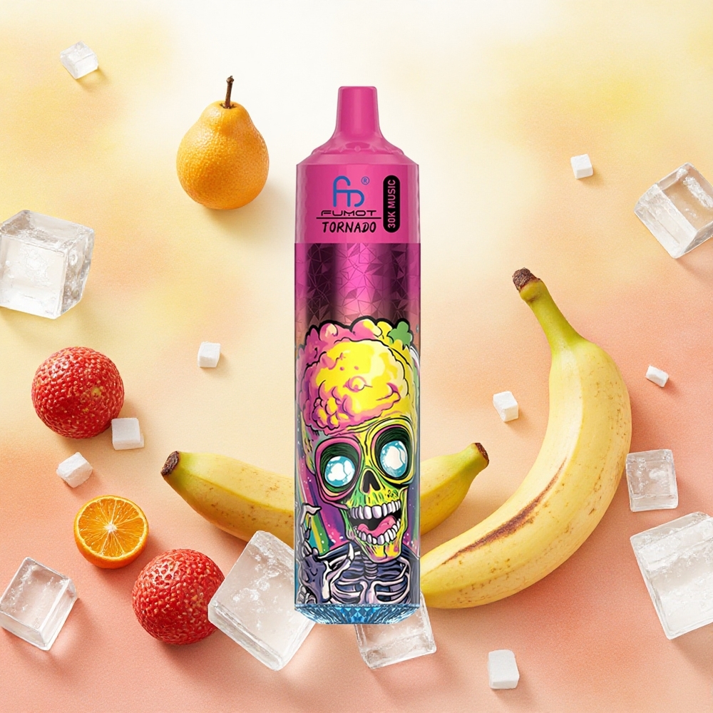 Fumot RandM Tornado 30000 Puffs Vape Descartável Banana Ice 30mL 2% 5% Nicotina Nicotina atacado brasileiro