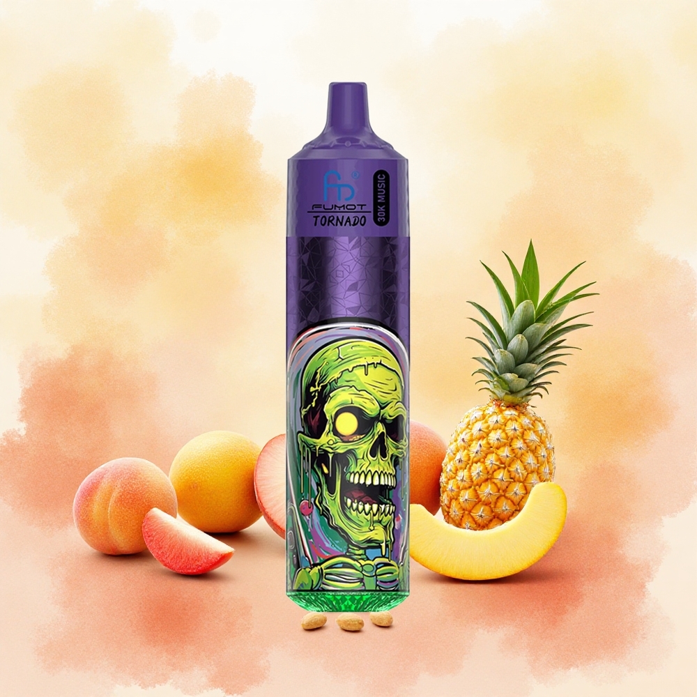 Fumot RandM Tornado 30000 Puffs Vape Descartável Pêssego Manga Abacaxi 30mL 600mAh atacado brasileiro