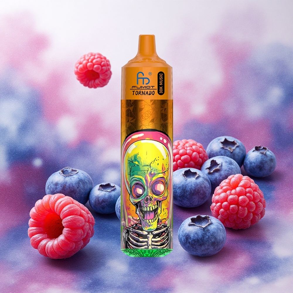 Fumot RandM Tornado 30000 Puffs Vape Descobável Mirtilo Framboesa 30mL Recarregável atacado brasileiro
