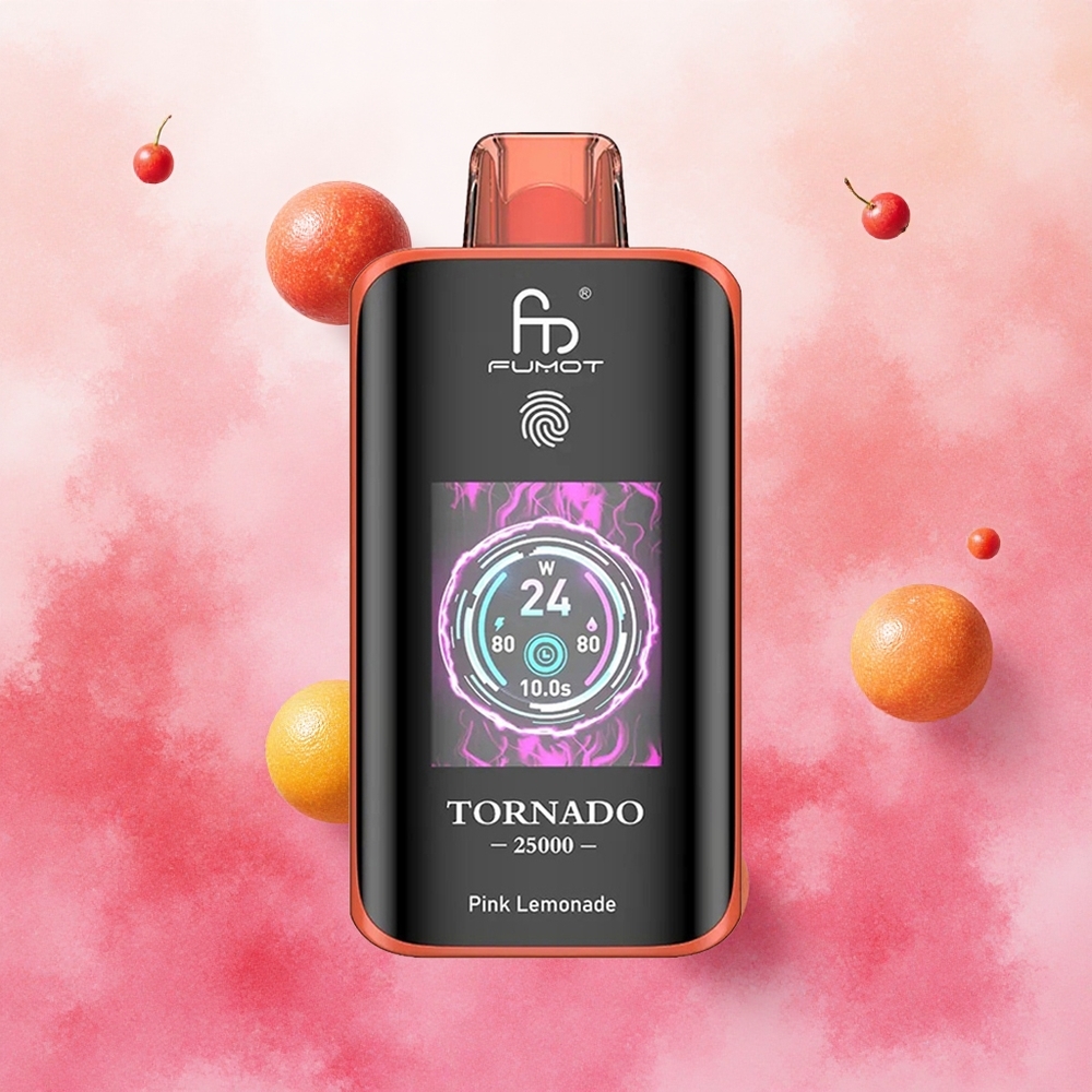 Fumot Tornado 25000 Bateria Recarregável 700mAh Limonada Rosa Atacado Brasileiro
