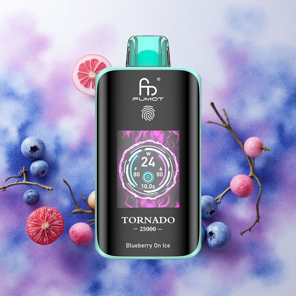 Fumot Tornado 25000 Puffs Rechargeável 700mAh Atacado Brasileiro Mirtilo Gelado