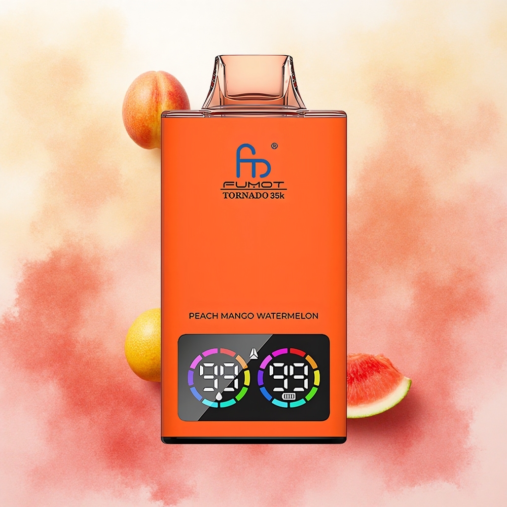 Fumot Tornado 35000 Atacado Brasileiro Pêssego Manga Melancia com Bateria 700 MAH e USB-C