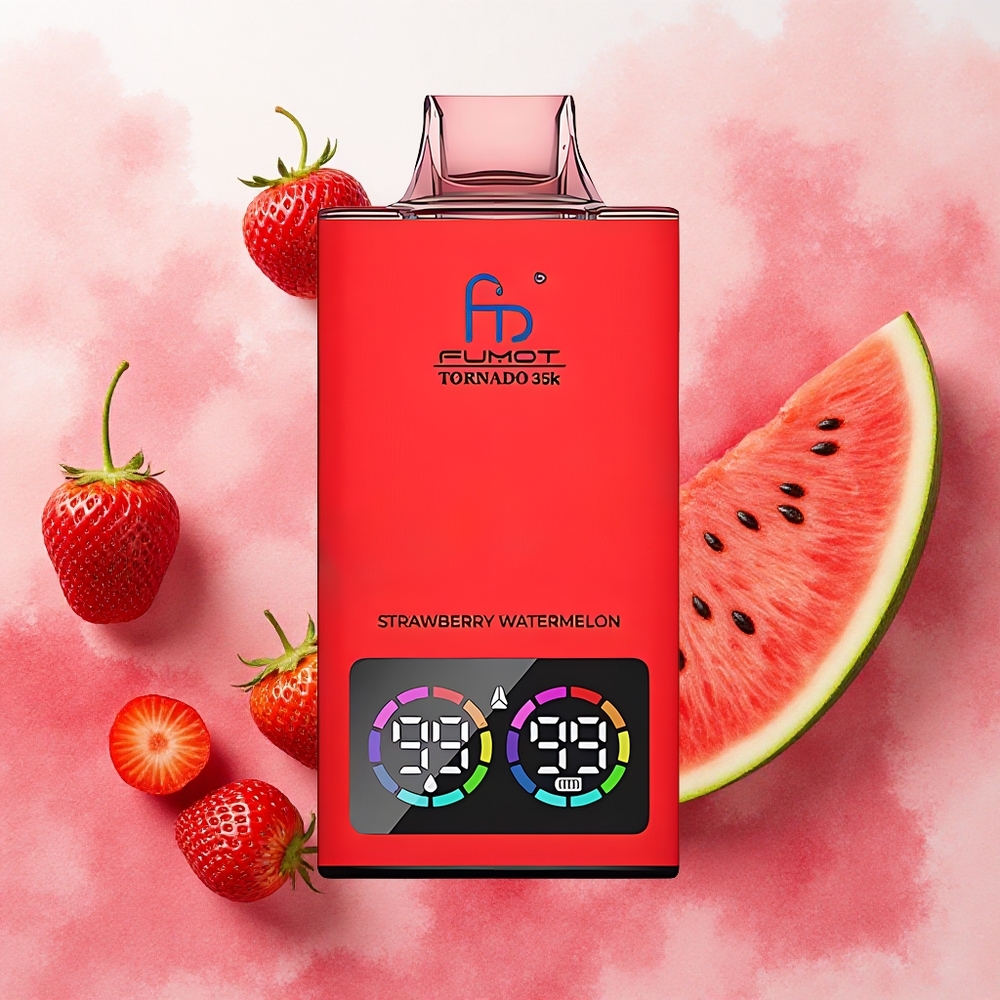 Fumot Tornado 35000 Vape Descobrável Morango Melancia Dual Mesh Coil 15ml E-juice atacado brasileiro