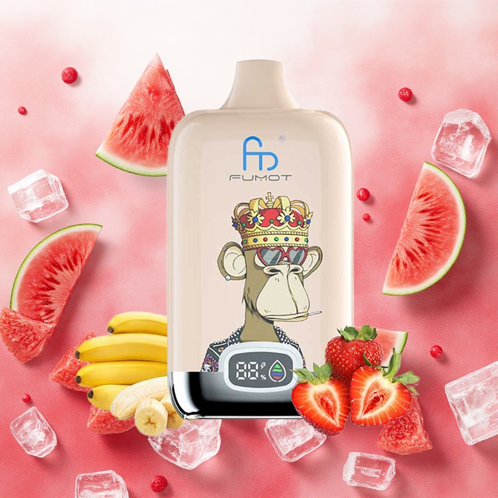 Fumot Tornado Digital Box 12000 Puffs Atacado Brasileiro - Sabor Melancia Gelada, 20ml E-Líquido, Bateria 550mAh Recarregável