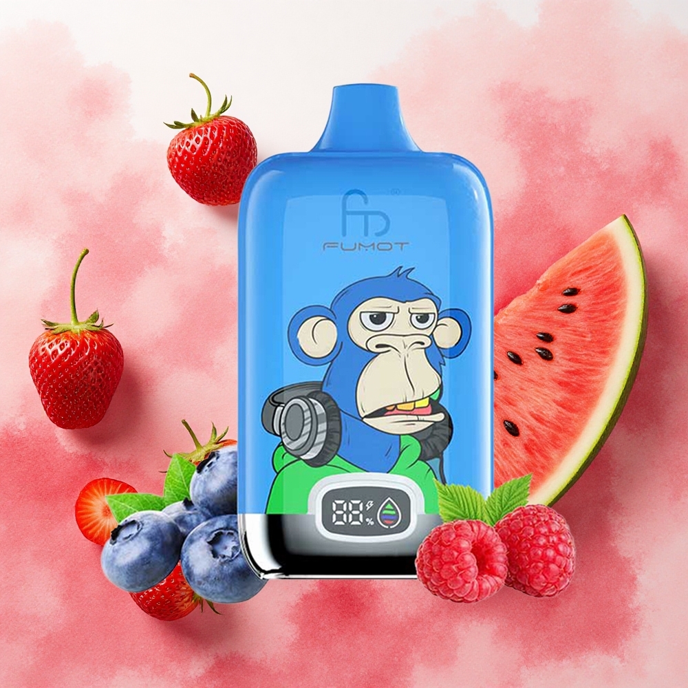 Fumot Tornado Digital Box 12000 Puffs Atacado Brasileiro com Bateria Recarregável 550mAh e Sabor Morango Melancia