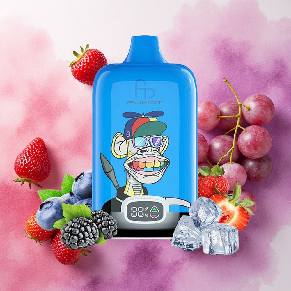 Fumot Tornado Digital Box 12000 Puffs Atacado Brasileiro com Bateria Recarregável 550mAh e Sabor Morango Uva