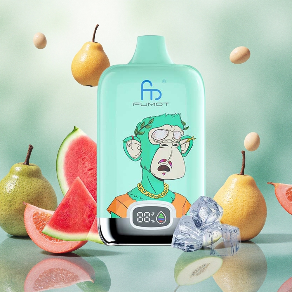 Fumot Tornado Digital Box 12000 Puffs Vape Descartável Menta Fresca com 20ml de E-Líquido e Bateria Recarregável 550mAh - Atacado Brasileiro