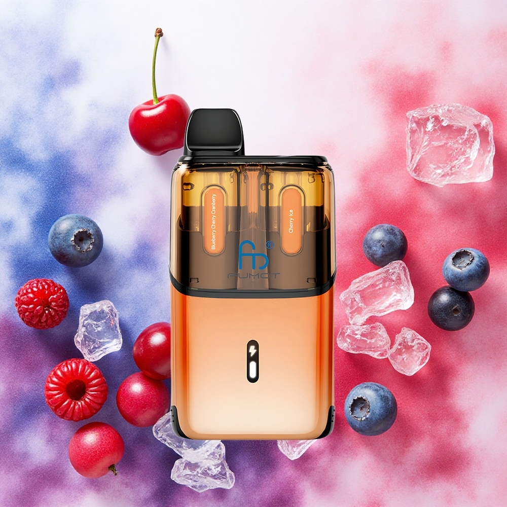 Fumot Ultra T32000 Atacado Brasileiro - Mirtilo Cereja Groselha com Gelo de Cereja - 24ml e Carga Rápida Type-C