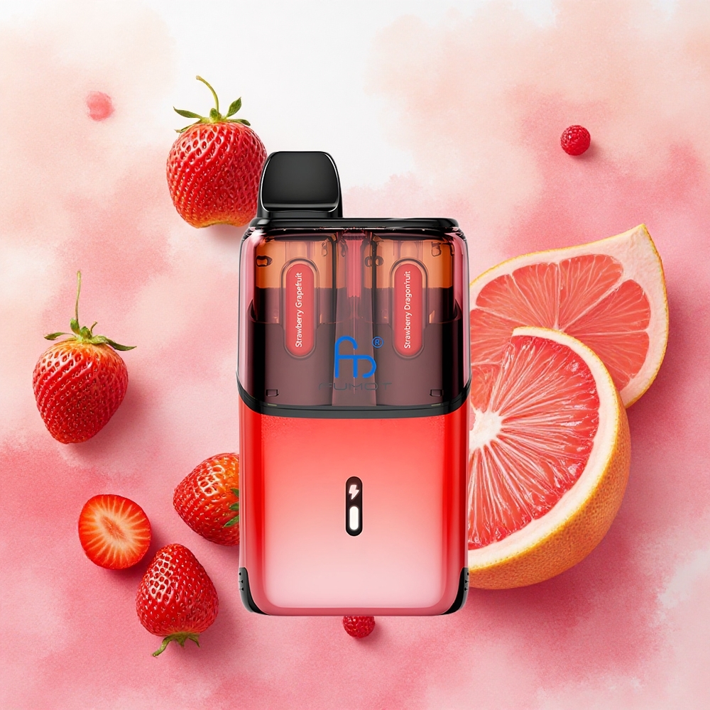 Fumot Ultra T32000 Descartável Morango Toranja - Morango Pitaya com 32000 Puffs e Carregamento Tipo-C Rápido atacado brasileiro