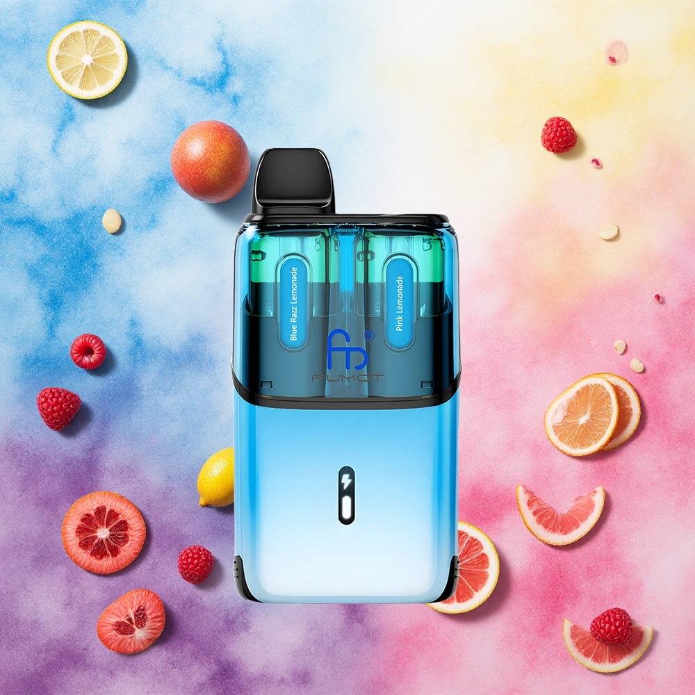 Fumot Ultra T32000 Vape Descartável Mirtilo Limonada Rosa - Limonada Rosa com 32000 Puffs e 24ml de Líquido atacado brasileiro