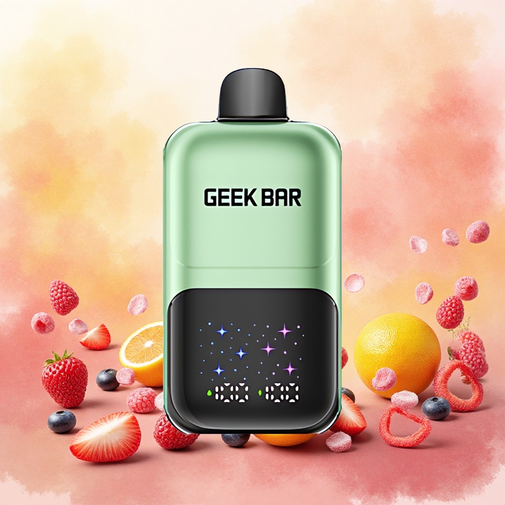 GEEK BAR 2GO 20ml 50000 Puffs Two Series Doce Azedo & Frutas Ácidas Descartável Vape Pen atacado brasileiro