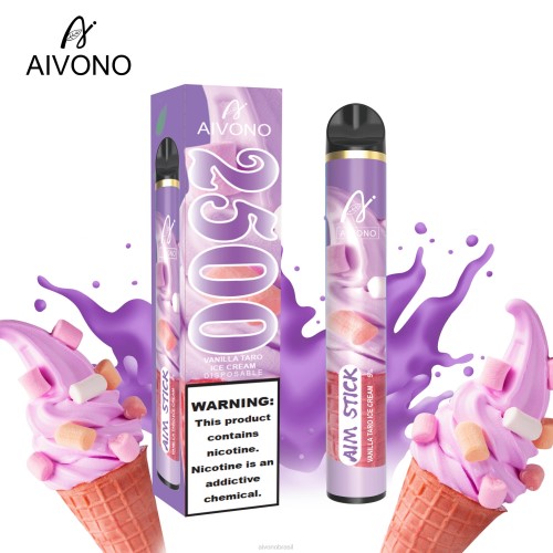 Aivono AIM STICK 2500 sorvete de taro de baunilha 086J147 - Aivono Vape Brasil