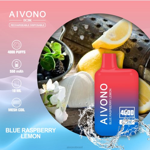 Aivono AIM BOXX 4000 limão framboesa azul 086J217 - Aivono Vape