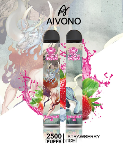 Aivono AIM SNAKE 2500 gelo de morango 086J319 - Aivono Vape Brasil