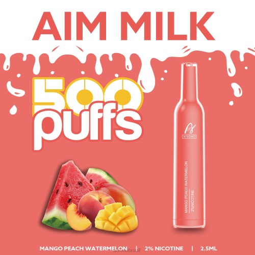 Aivono AIM MILK 500 manga, pêssego, melancia 086J268 - Vape Aivono Brasil