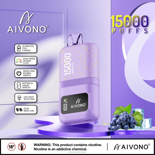 Aivono AIM magic 15.000 gelo de uva 086J60 - Vape Aivono Brasil