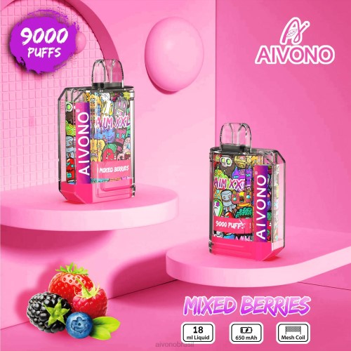 Aivono AIM XXL Adesivo de boca 9000 transparente frutas misturadas 086J51 - Aivono Vape Brasil