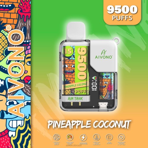 Aivono AIM TANK 9500 coco abacaxi 086J40 - Vape Aivono Brasil
