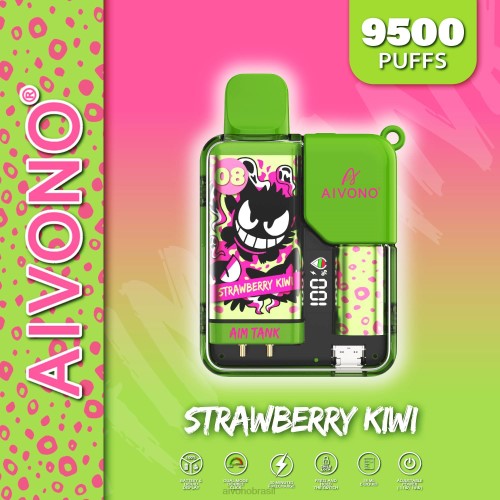 Aivono AIM TANK 9500 kiwi morango 086J47 - Aivono Vape Brasil